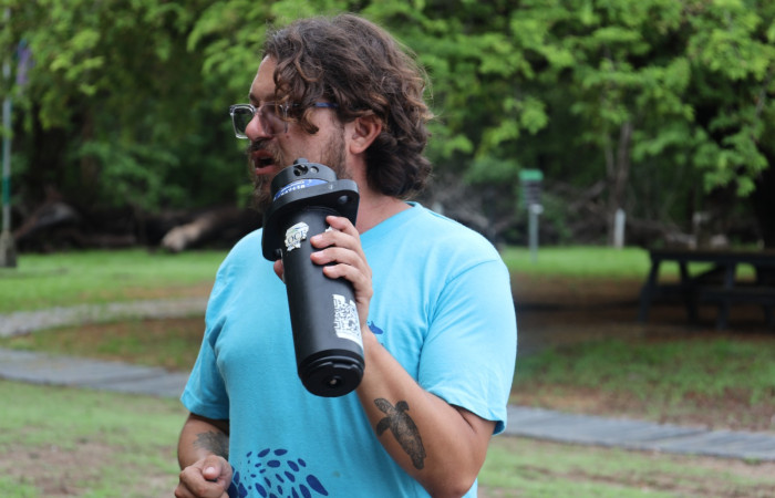 Telemetría acústica, empleadas para rastrear tortugas y mantas en su hábitat. Refugio Nacional de Vida Silvestre Bahía Junquillal.  Fuente: Melissa Espinoza, 2025.