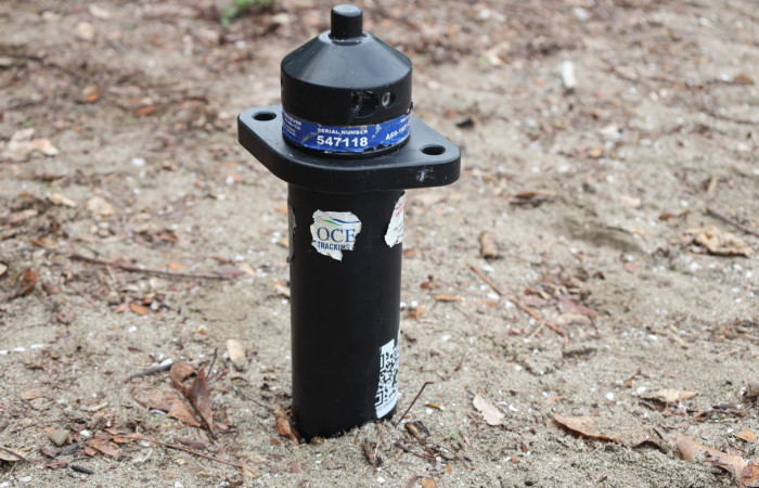Telemetría acústica, empleadas para rastrear tortugas y mantas en su hábitat. Refugio Nacional de Vida Silvestre Bahía Junquillal.  Fuente: Melissa Espinoza, 2025.