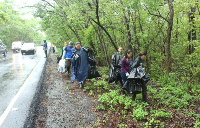 Limpieza en Tunel verde y vivo de la biodiversidad