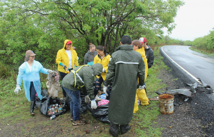 Limpieza en Tunel verde y vivo de la biodiversidad