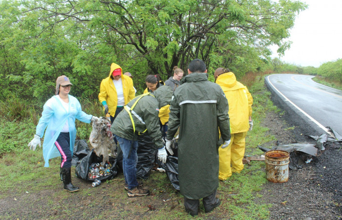 Limpieza en Tunel verde y vivo de la biodiversidad