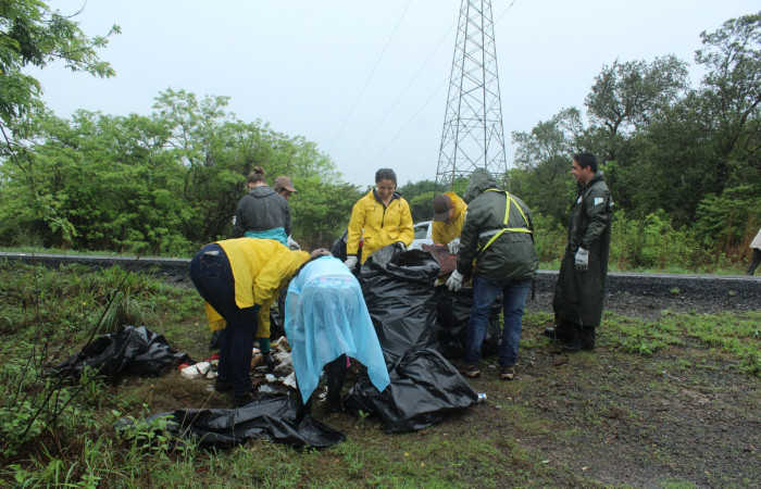 Limpieza en Tunel verde y vivo de la biodiversidad
