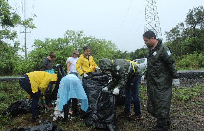 Limpieza en Tunel verde y vivo de la biodiversidad