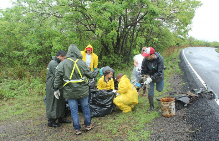 Limpieza en Tunel verde y vivo de la biodiversidad