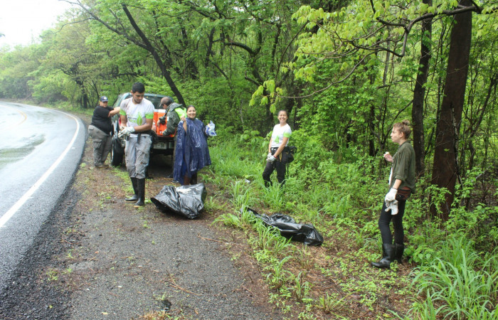 Limpieza en Tunel verde y vivo de la biodiversidad
