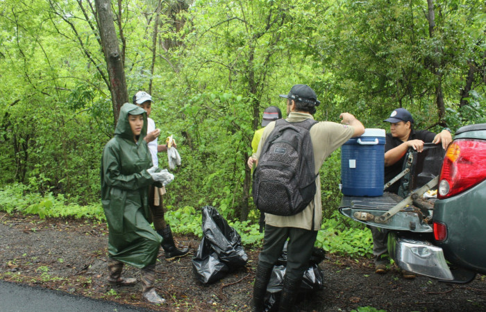 Limpieza en Tunel verde y vivo de la biodiversidad