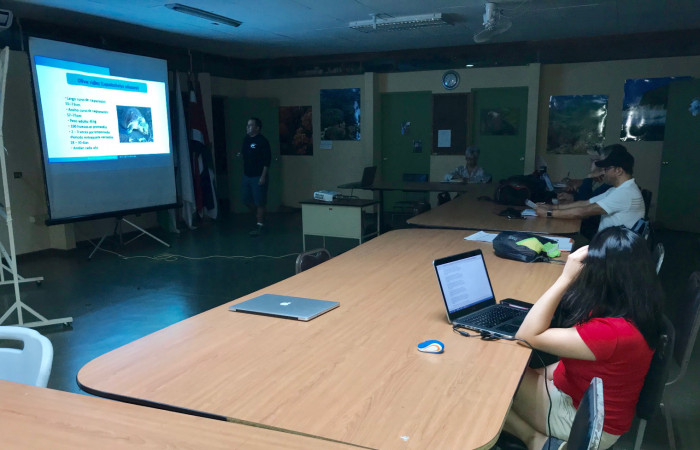 Presentación Monitoreo de Tortugas Marinas en ACG por Luis Fonseca, Sector Santa Rosa, 26 de enero 2018, Fotografía: Roger Blanco