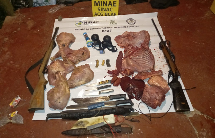 Presa destazada decomisada a cazadores  11 de setiembre 2021  Foto: BCAF.PSA